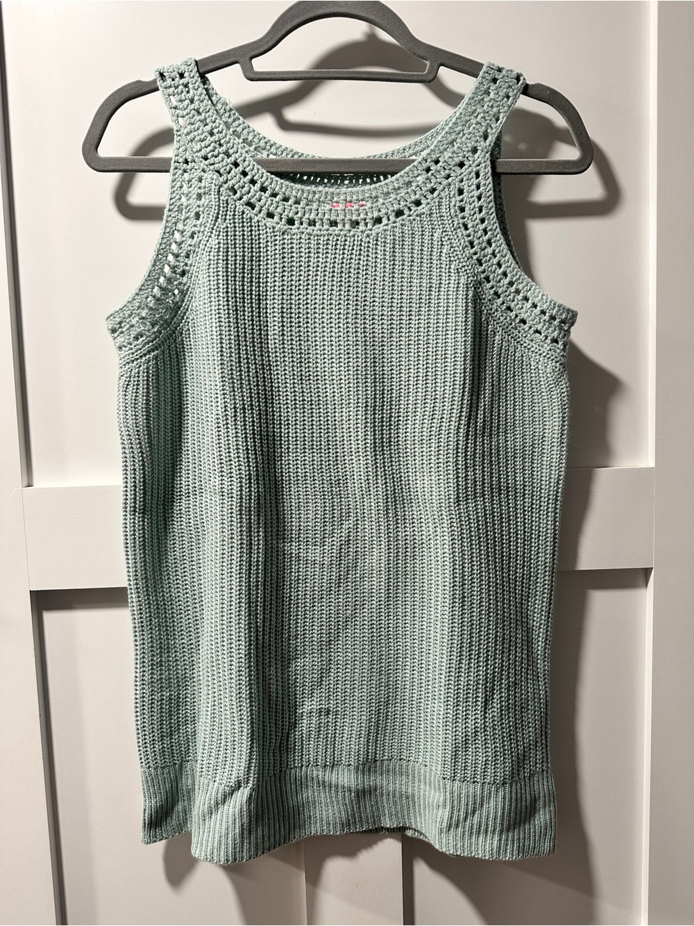 L Pulse Boutique Crochet Tank - mint